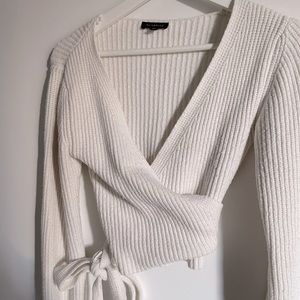 Slightly cropped wrap cardigan from Dynamite